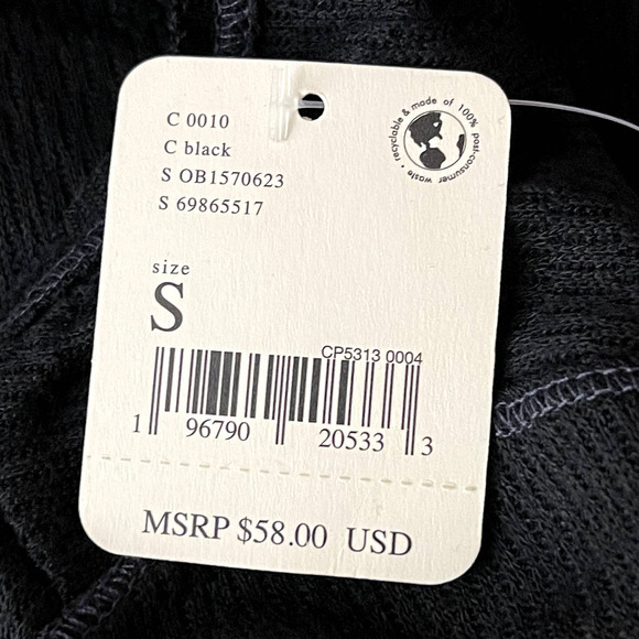 Free People Intimately FP Black Long Sleeve Sloane Bodysuit NWT Size Small - Picture 9 of 10